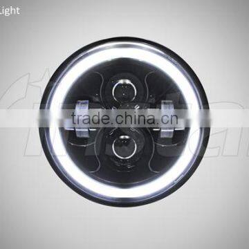 7Inch Round LED Headlights Halo Angle Eyes For Jeep Wrangler LED Driving Light LED High Beam Low Beam Offroad Lighting for Jeep Quality Choice photo-3