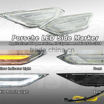 LED Indicator Side Marker Light Lamps for Porsch cayenne 2011-2014 (Amber Light)