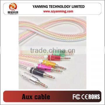 Cheap selling Copper Material Candy Color Crystal Jelly Audio Cable for Mobile Phone