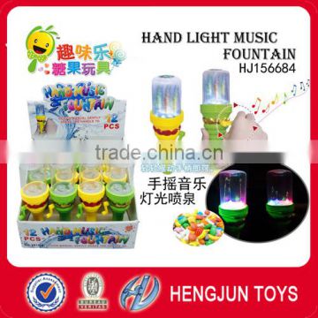 surprise toy for kids with sweet candy toys hand fountain with music and light 12pcs