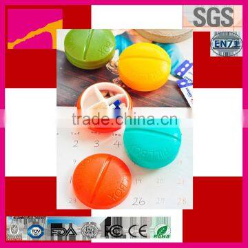 New Cute Plastic 4 Parts Pill Shape Pill Box