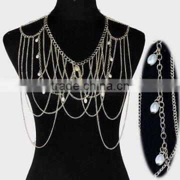 The European and American wind body chains Personality avant-garde body waist chain leg chain
