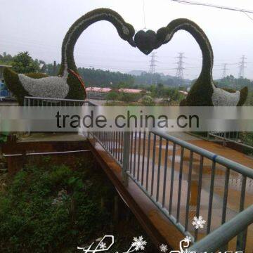 factory direct sale large garden ornaments artificial topiary frame animal green sculpture