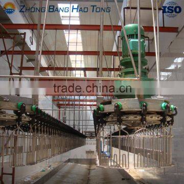 Poultry carcass processing conveyor line for poultry slaughtering house