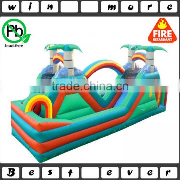 giant party used tropical inflatable dry slide for adult, outdoor commercial inflatable dry slide for sale