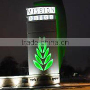 Standing alone illuminated monument signs