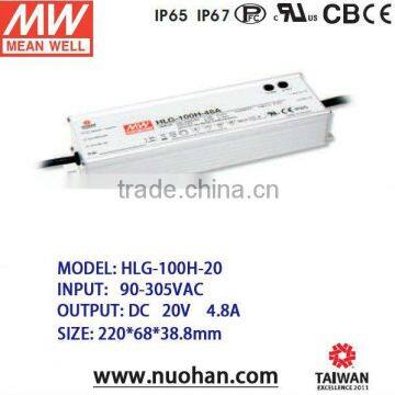 Mean well 100w 20v led driver Meanwell 100W Switching Power Supply dimming led driver