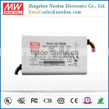 Mean Well 16w 700ma led driver with PFC function/16w switching power supply/16w 700mA led driver