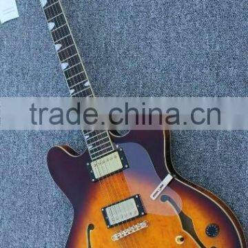 335 Style Jazz Electric Guitar in sunburst colour with nice bridge