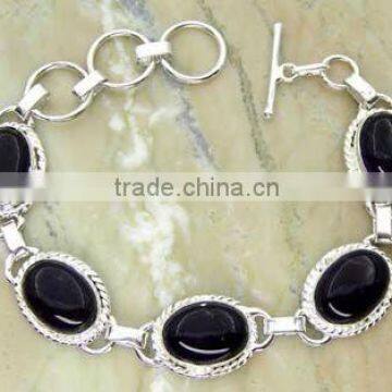 Amethyst Gemstone & Silver Bracelet &.925 Sterling Silver Jewelry Bracelet Wholesale Jewelry