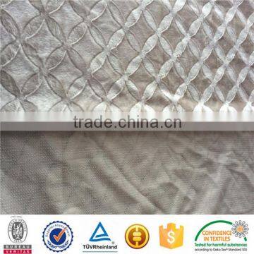 Shine Yarn Embossed Velboa With Rubber Patch sofa cover fabric