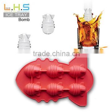 100% food grade atom bomb shape silicone ice tray