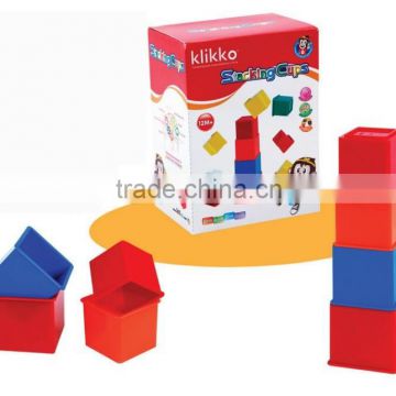 children colorful ABS satcking cups