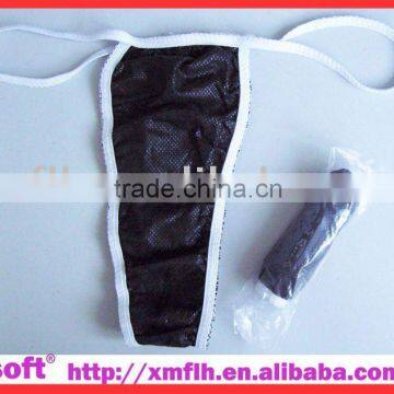 Disposable Sexy G-string with White Elastic Edge for Spray Tanning