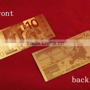 24K gold foil plated dollar 100 banknotes