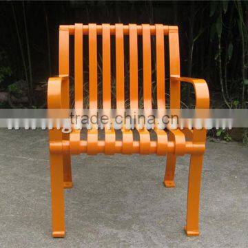 2 feet long powder coated outdoor metal chair