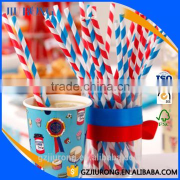 Promotional food grade stripe paper straws