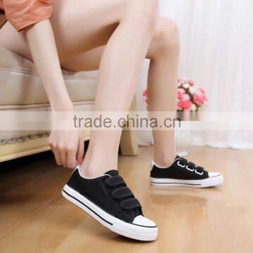 2016 Newest Comfortable Buckle Strap Canvas Shoes Ladies Flat Factory Shoes                        
                                                Quality Choice