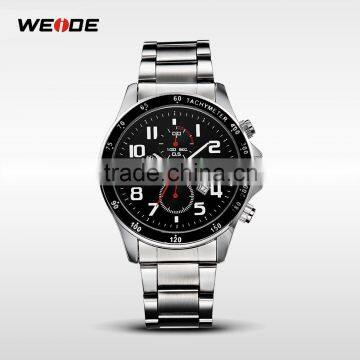Luxury Brand WEIDE Men's Quartz Full Steel Diving Casual Military Sports 30 Meters Water Resistant Wrist Watch