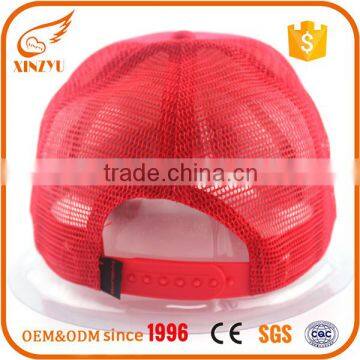 New Products 2016 Top Quality Mesh Cap Red Custom Trucker Hats