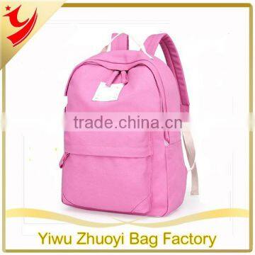 New Fashion Pink New Arrive Canvas School Backpack for Girls and Travlling