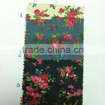 cotton spandex denim printed fabric-1