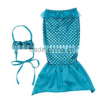 2016 hot sale turquoise bikini top and mermaid tail swimsuit mermaid outfit