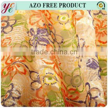 new polyester digital printed mesh embroidery fabric