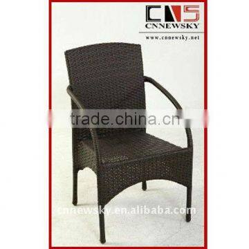 Sex PE rattan restaurant dining chair/dinng room furniture/modern used garden rattan furniture