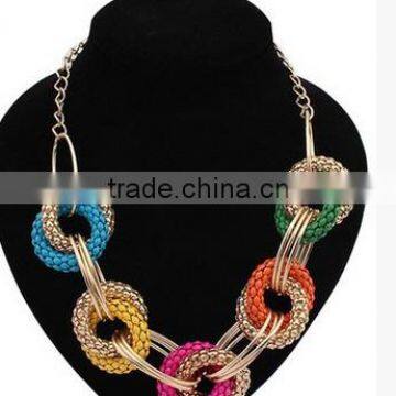 CZ904890 Fashion Retro national geometric Circle Chain Necklace