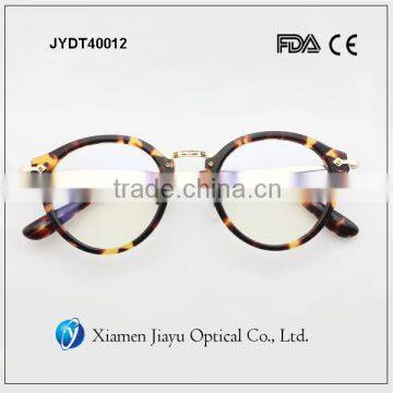 Tortoiseshell Color Demi Round Optical Frames Acetate photo-2