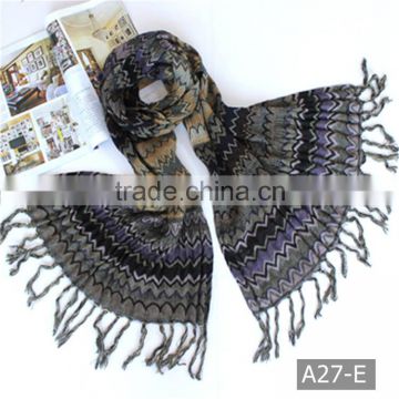 A27-E New Beautiful fashion women double 100% woven scarf