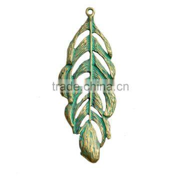 200pcs Tree and leaf Antique Green Plating pendants Zinc Alloy DIY Jewelry accessory Necklace Charms A14116