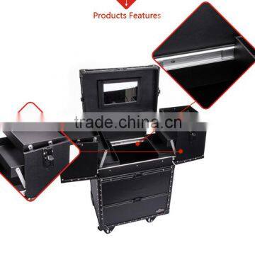 High Quality Factory Supplier Rolling Station With Mirror Trolley Makeup Case photo-5