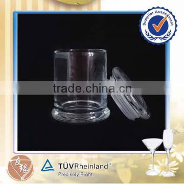 Hot selling small round clear glass cup for candle 180ml