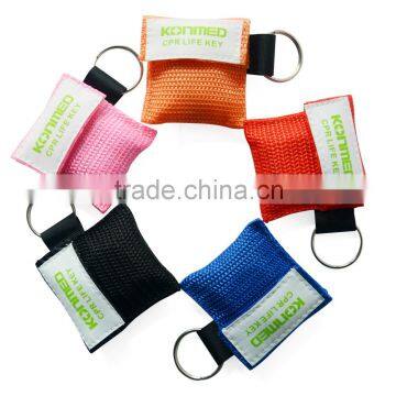 Colorful available CPR mask latex free,cpr keychain face mask