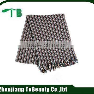 horizontal stripe knit scarf