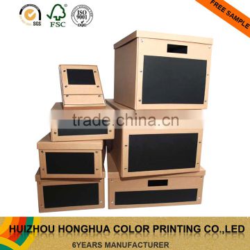 Customized kraft paper box Office Stationery file storage paper box