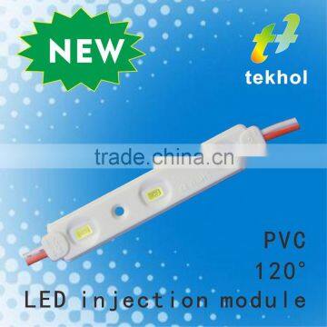 0.72 watt 7213 5730 chip led module with 3 smd,120 degrees with lens