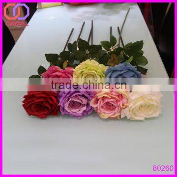 2016 new wholesale single stem artificial silk flower rose