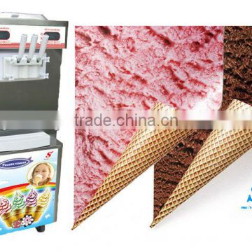 CE approved double cooling system soft serve ice cream machine