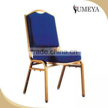 wholesale high quality banquet hall furniture used stackable gold aluminum banquet chair