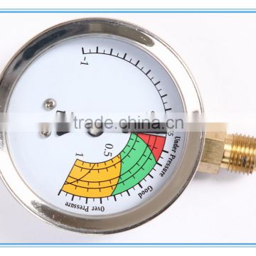 stainless steel Sf6 air pressure gauge