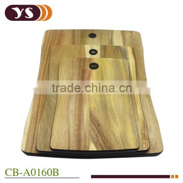 3pieces acacia wood cutting board with black painting