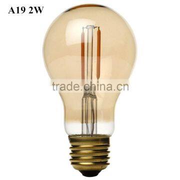 Vintage Warm White LED Filament Bulb A19 A60 2w AC85-265V Decorative Dimmable Light Bulb photo-2