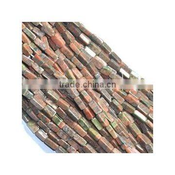 Unakite Tube Beads