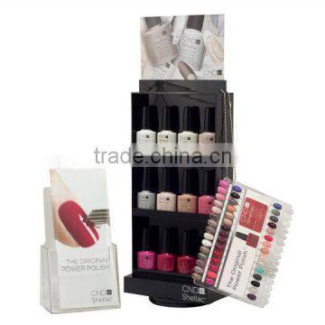 black acrylic rotating nailpolish display rack