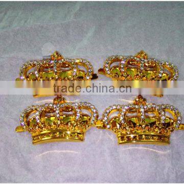 High quality luxury gold plated with diamond metal brooch