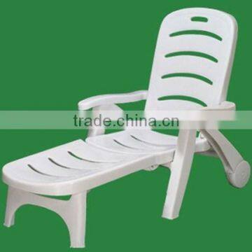 Hot Sale White Plastic Pool Lounge Chairs,Foldable Plastic Chair,Folding Plastic Beach Lounge Chair