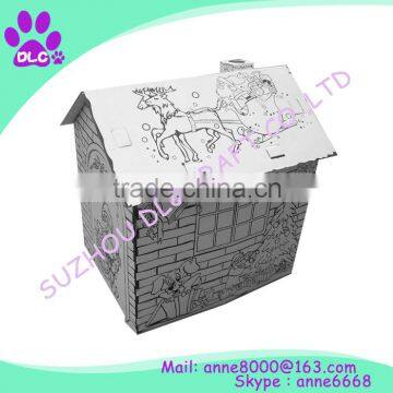 Paintable DIY Cardboard Playhouse For Kids photo-5